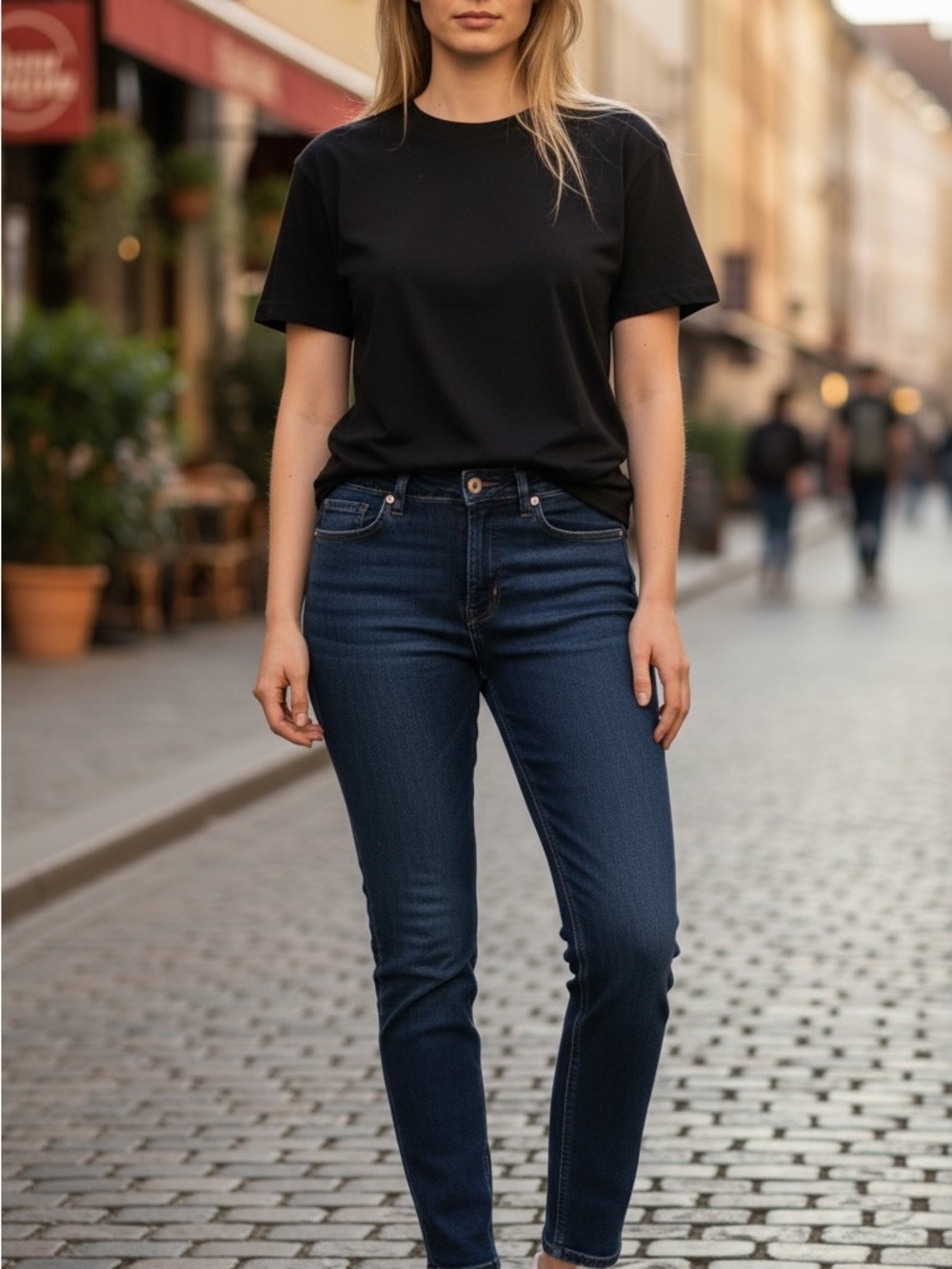 7 for All Mankind Dark Blue Skinny Jeans - Picture 1 of 6